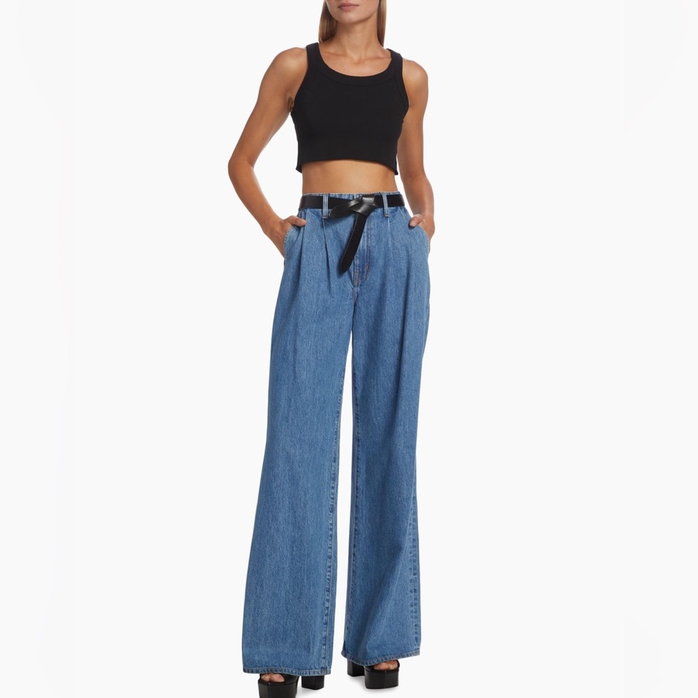 DEREK LAM HIGH RISE PLEATED TROUSER - SIZE 27